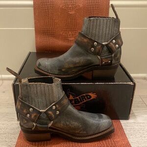 Handmade Distressed Gray and Brown women's Boots